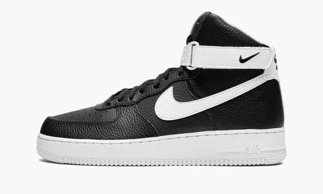 Кроссовки Air Force 1 High '07 «Black / White» черный