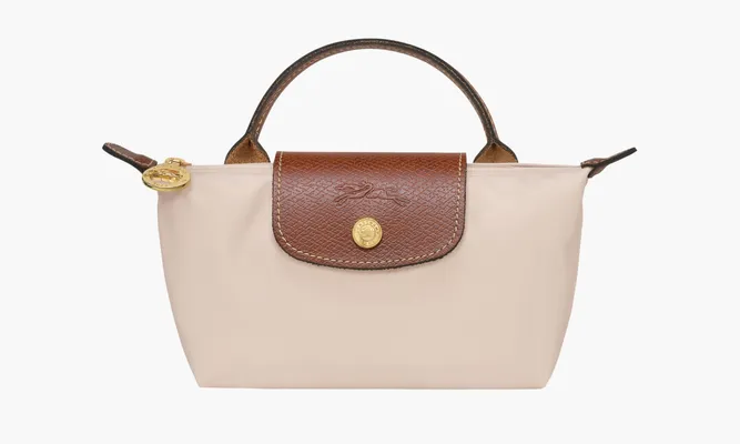 Сумки Longchamp Le Pliage Original Pouch With Handle Paper белый