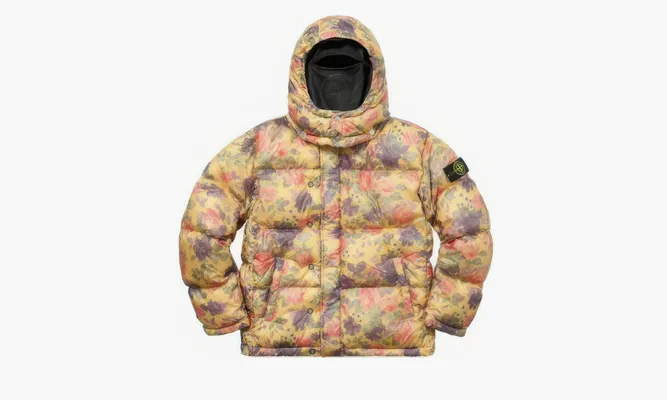 Одежда Supreme Stone Island Lamy Cover Stampato Puffy Jacket «Copper» разноцветный