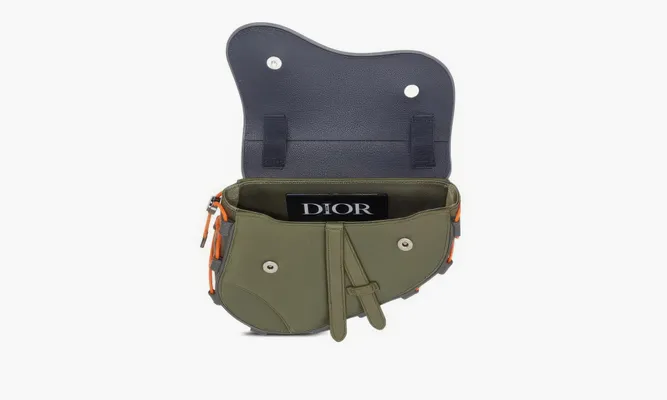 Сумки Dior X Sacai Saddle Soft «Blue Green» синий