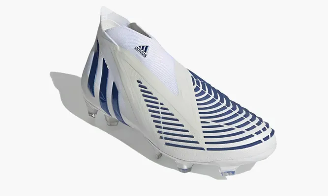 Для футбола Adidas Predator Edge+ Fg «White Hi-res Blue» белый