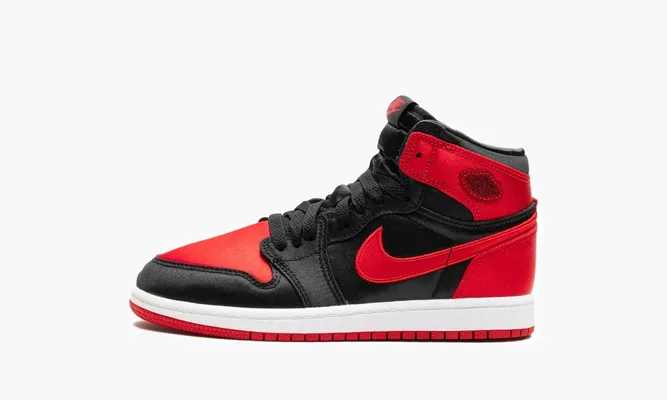 Для самых маленьких Air Jordan 1 Retro High OG PS «Satin Bred» черный