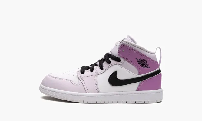 Для самых маленьких Air Jordan 1 Mid PS «Barely Grape» фиолетовый