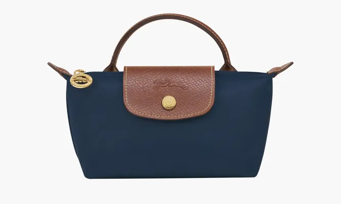 Сумки Longchamp Le Pliage Original Pouch With Handle Navy синий