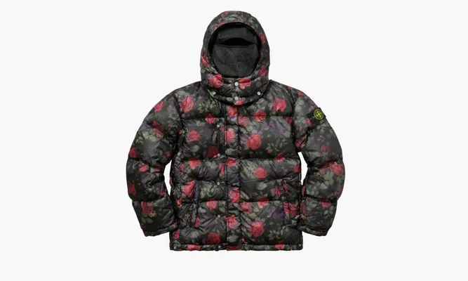 Одежда Supreme Stone Island Lamy Cover Stampato Puffy Jacket «Black» черный