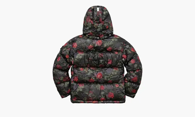 Одежда Supreme Stone Island Lamy Cover Stampato Puffy Jacket «Black» черный