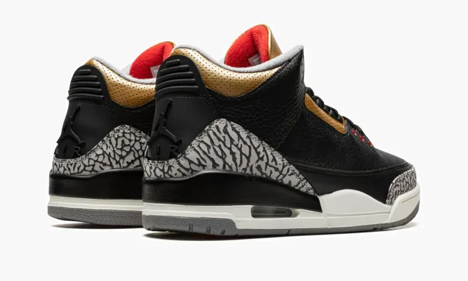 Кроссовки Air Jordan 3 WMNS «Black Cement Gold» бежевый