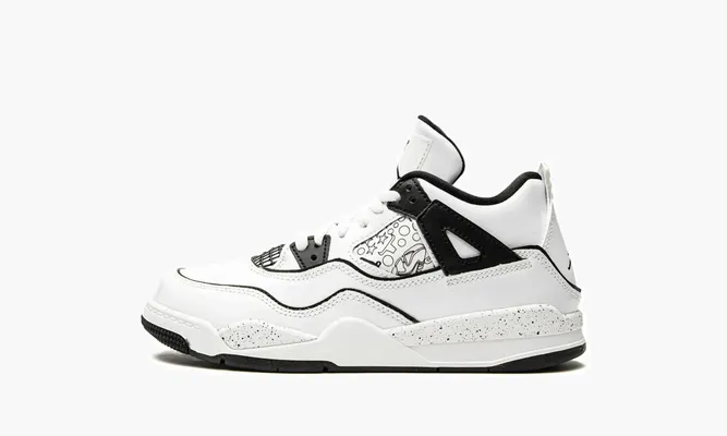 Для самых маленьких Air Jordan 4 Retro PS «Diy» белый