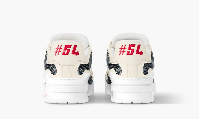 Кроссовки Louis Vuitton Trainer Colored In «White Black» черный