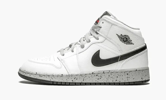 Кроссовки Air Jordan 1 Mid GS белый