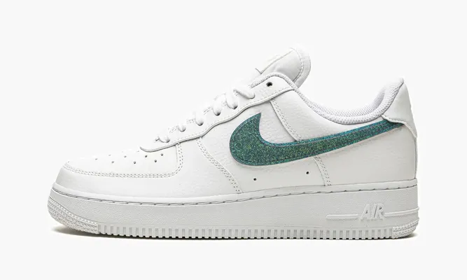 Кроссовки W Air Force 1 '07 ESS «Glitter Swoosh - Celery» белый