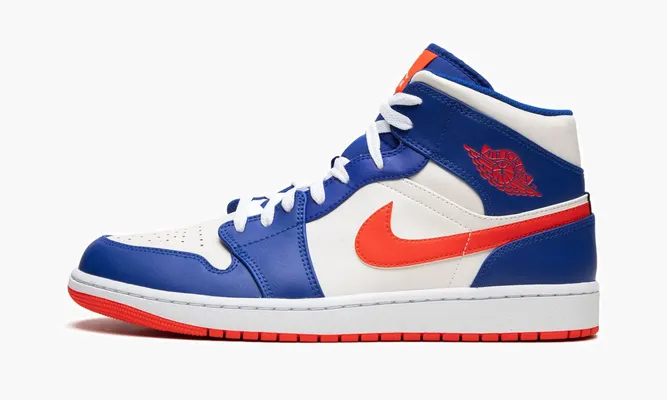 Кроссовки Air Jordan 1 Mid «Knicks» белый