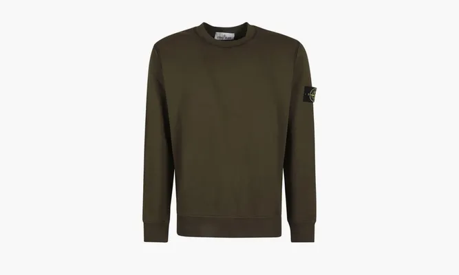 Одежда Stone Island Rib Trim Logo Detail Sweatshirt коричневый