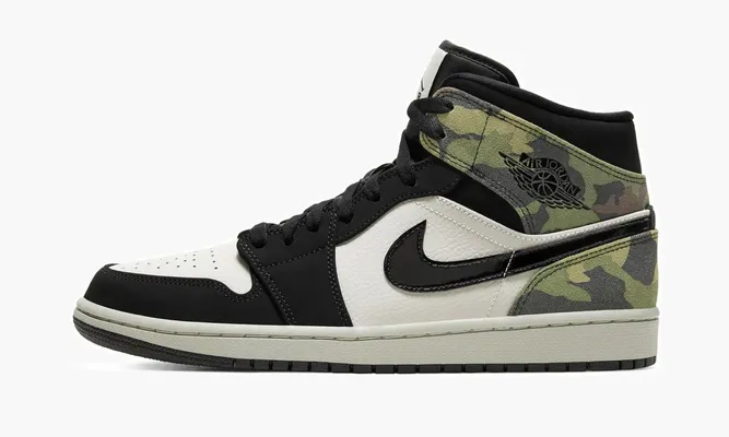 Кроссовки Air Jordan 1 Mid «Camo» черный