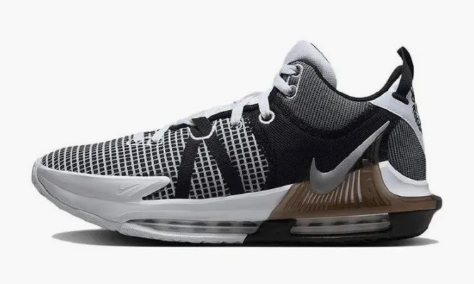 Для баскетбола Nike Lebron Witness 7 White Black Metallic Silver серый