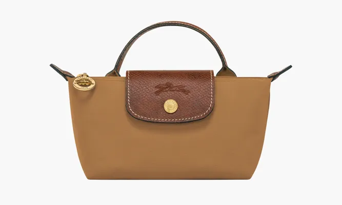 Сумки Longchamp Le Pliage Original Pouch With Handle Fawn коричневый