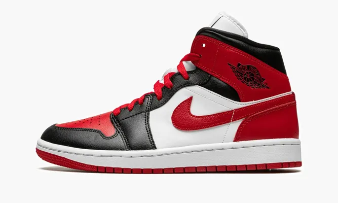 Кроссовки Air Jordan 1 Mid WMNS «Alternate Bred Toe» красный,черный