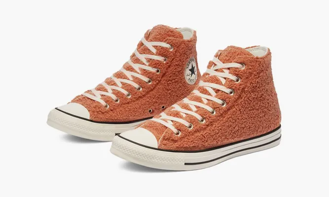 Кроссовки Chuck Taylor All Star High 'Cozy Club - Ginger Rose' коричневый