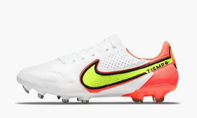 Для футбола Nike Tiempo Legend 9 Elite Fg «White Bright Crimson Volt» белый
