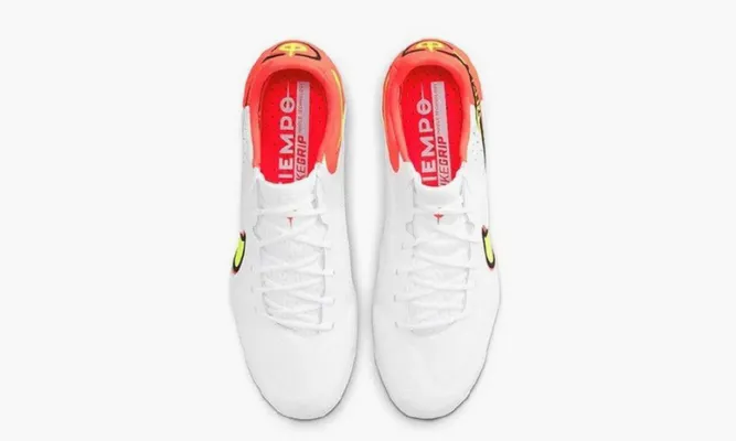 Для футбола Nike Tiempo Legend 9 Elite Fg «White Bright Crimson Volt» белый