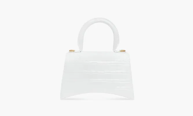 Сумки Balenciaga Hourglass Handdbag Embossed «White» белый