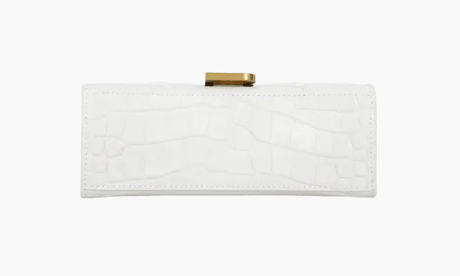 Сумки Balenciaga Hourglass Handdbag Embossed «White» белый