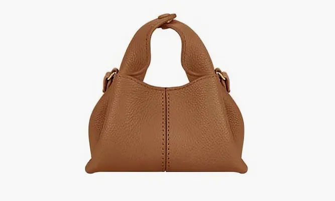 Сумки Polene Numero Neuf Micro «Textured Camel» коричневый