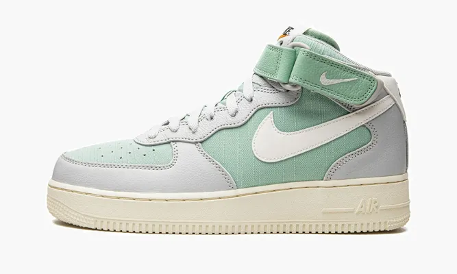 Кроссовки Air Force 1 Mid '07 LX «Grey Fog Enamel Green» зеленый,серый