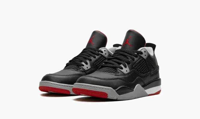 Для самых маленьких Air Jordan 4 PS «Bred Reimagined» черный