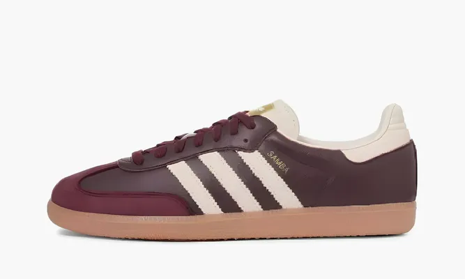 Кроссовки Adidas Samba OG WMNS «Maroon Gold Metallic» бордовый