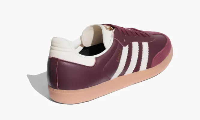 Кроссовки Adidas Samba OG WMNS «Maroon Gold Metallic» бордовый