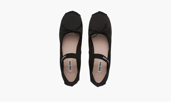 Обувь Miu Miu Satin Ballerinas «Black» черный