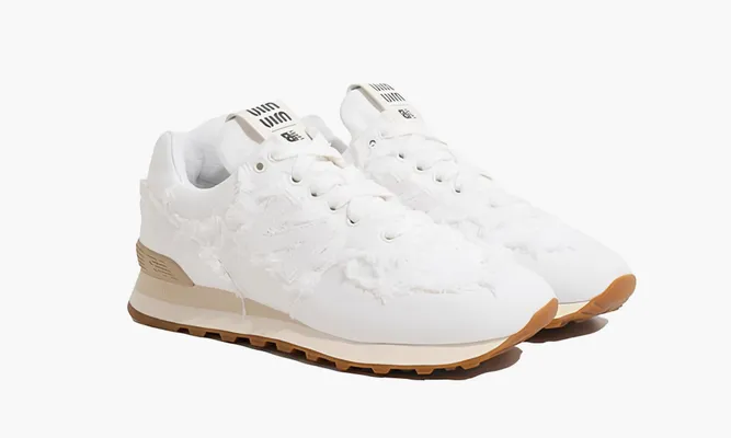 Кроссовки New Balance 574 X Miu Miu Denim Sneakers «White» белый