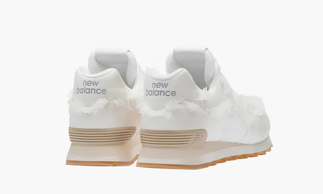 Кроссовки New Balance 574 X Miu Miu Denim Sneakers «White» белый