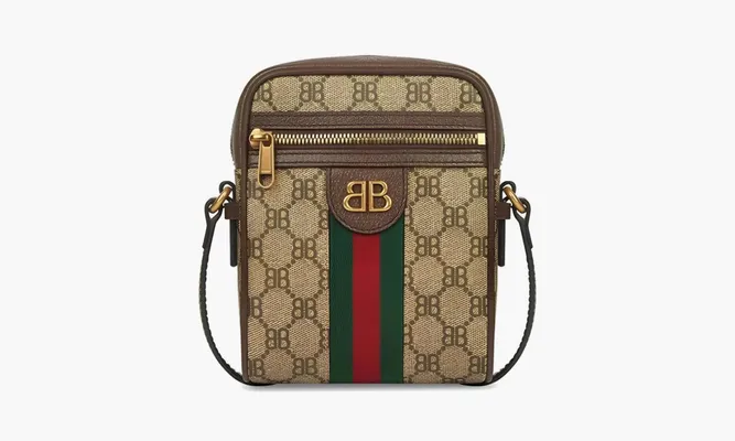 Сумки Gucci X Balenciaga The Hacker Project Shoulder Zip Bag «Beige» бежевый