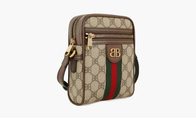 Сумки Gucci X Balenciaga The Hacker Project Shoulder Zip Bag «Beige» бежевый