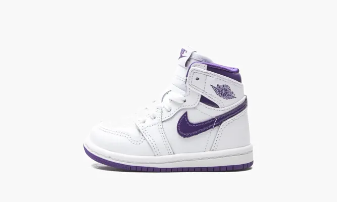 Для самых маленьких Air Jordan 1 Retro High TD «Court Purple» белый