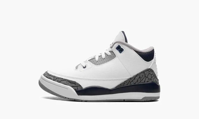 Для самых маленьких Air Jordan 3 PS «Midnight Navy» белый