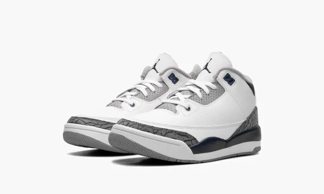 Для самых маленьких Air Jordan 3 PS «Midnight Navy» белый