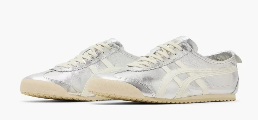 Кроссовки Asics Onitsuka Tiger Mexico 66 «Chrome Silver» серебряный