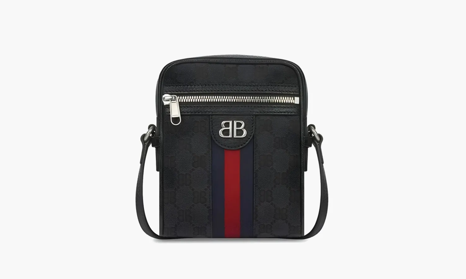 Gucci X Balenciaga The Hacker Project Shoulder Zip Bag «Black»