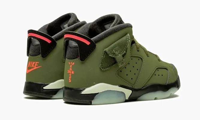 Для самых маленьких Air Jordan 6 TD «Cactus Jack - Travis Scott» зеленый