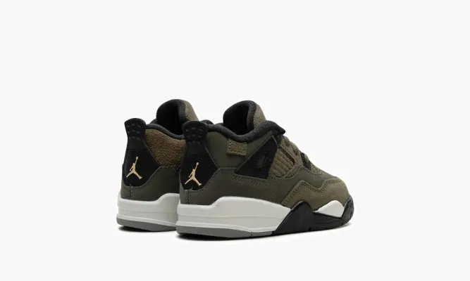 Для самых маленьких Air Jordan 4 Retro SE TD «Craft - Olive 2023» зеленый