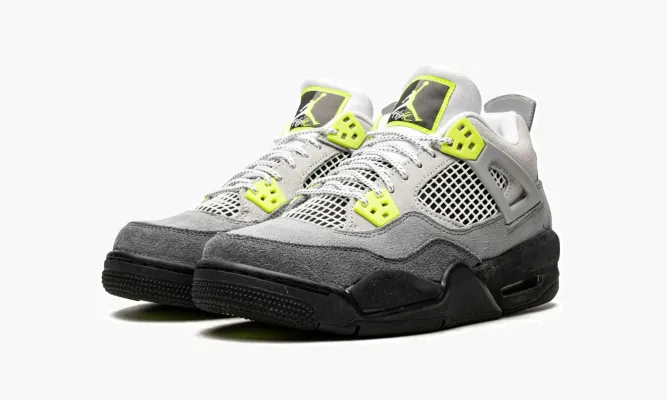 Кроссовки Air Jordan 4 Retro GS «Neon» серый