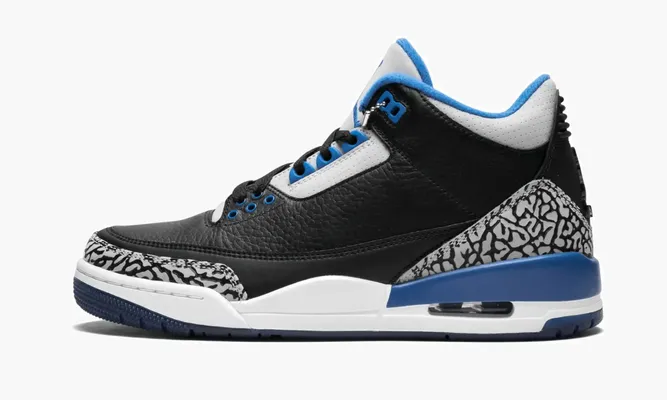 Кроссовки Air Jordan 3 Retro «Sport Blue» черный