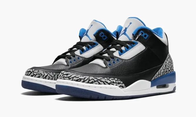 Кроссовки Air Jordan 3 Retro «Sport Blue» черный