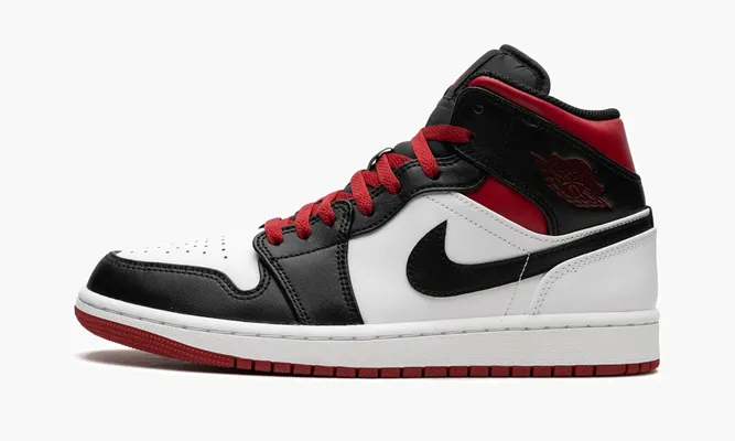 Кроссовки Air Jordan 1 Mid «Gym Red Black Toe» белый