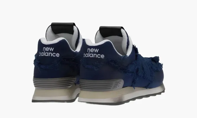 Кроссовки New Balance 574 X Miu Miu Denim Sneakers «Navy Blue» синий