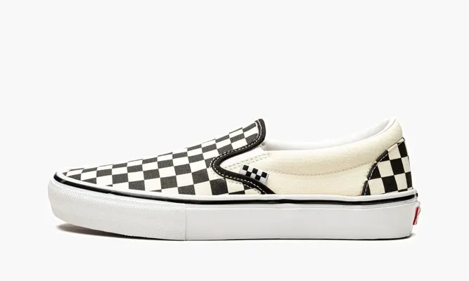 Кроссовки Vans Skate Slip-on «Checkerboard» белый,черный