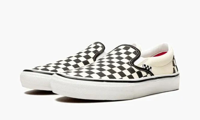 Кроссовки Vans Skate Slip-on «Checkerboard» белый,черный